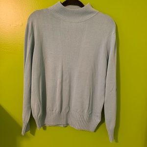 Light Blue Mock Turtleneck Sweater